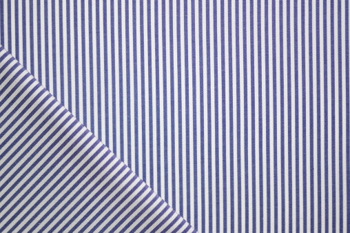 Regular striped poplin cotton shirt customizable
