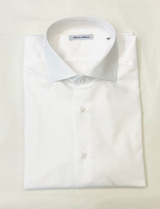 Slim customizable poplin cotton shirt